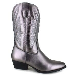 Portland Boot Company‎ Womens Boots Size 7 Gunmetal Metallic Olympia Western